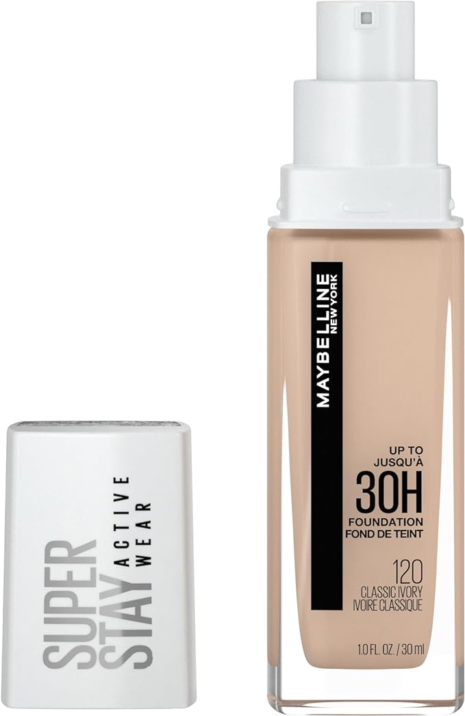 Base Longa Duração Maybelline NY SuperStay Active Wear 24H - 120 Classic Ivory 30ml