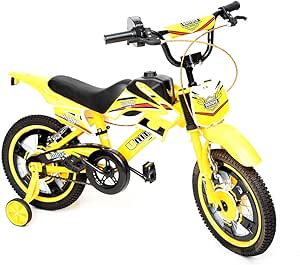 Bike Moto Cross Amarela Aro 16, Uni Toys, 1173