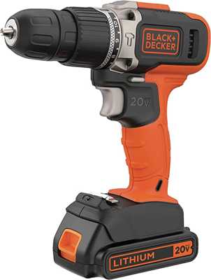 BLACK+DECKER Parafusadeira e Furadeira de Impacto 20V VVR 360 RPM - 1.400 RPM com 2 Velocidades 110V BCD704C1