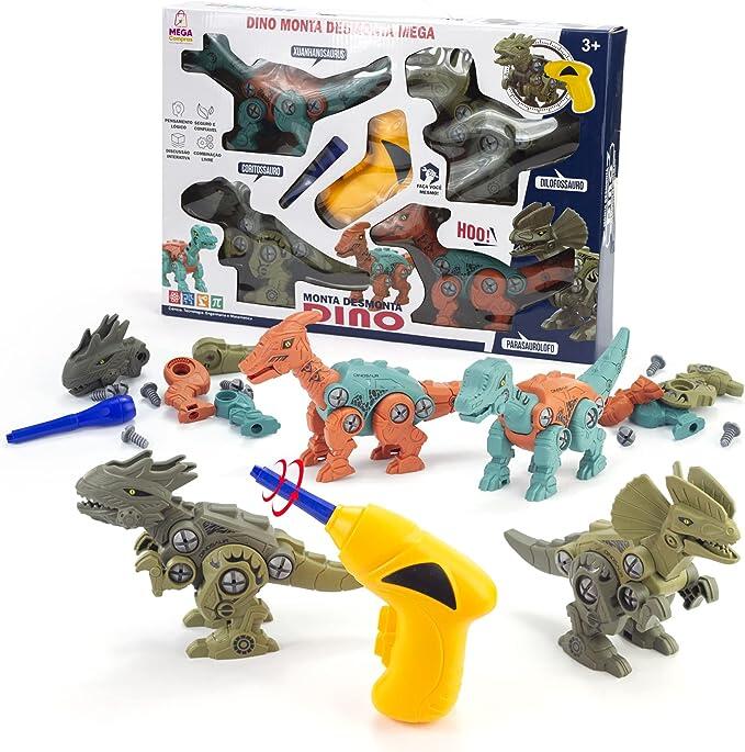 Brinquedo Dino Monta e Desmonta de Plastico - Sortidos - Mc906