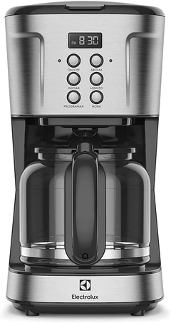 Cafeteira Elétrica Electrolux inox filtro permanente removivel capacidade 1,5L 38 xicaras função timer painel digital desligamento automatico ECM30 220v