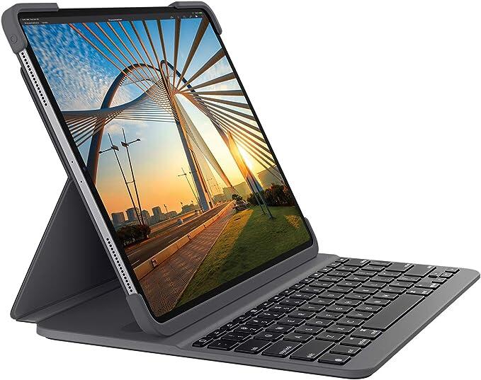 Capa com Teclado Logitech Slim Folio Pro com Conexão Bluetooth LE para iPad Pro 12.9