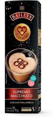 Cápsulas Corações Supremo Macchiato Baileys 8x10x11g, Três