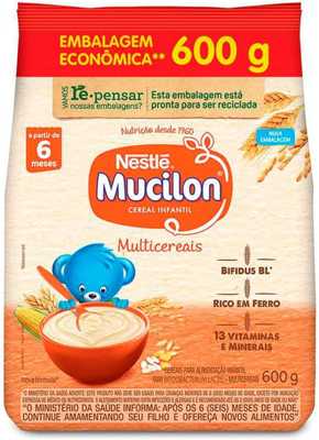 Cereal Infantil, Multicereais, Mucilon, 600g