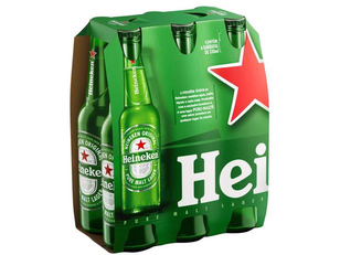 Cerveja Heineken Premium Puro Malte Lager - Pilsen 6 Garrafas Long Neck 330ml