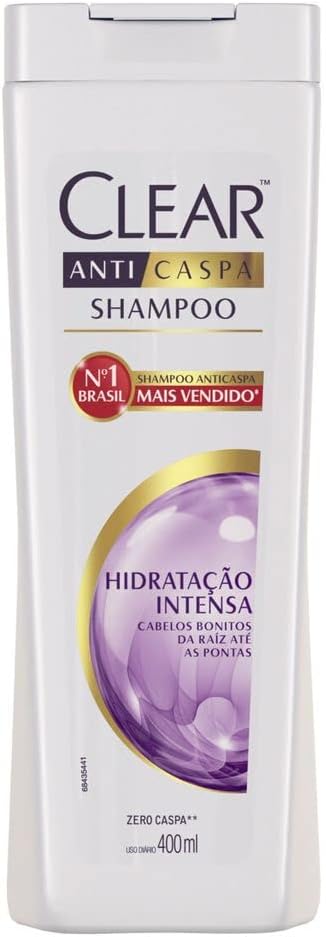 Clear AnticaspaHidratação Intensa Shampoo, 400 ml