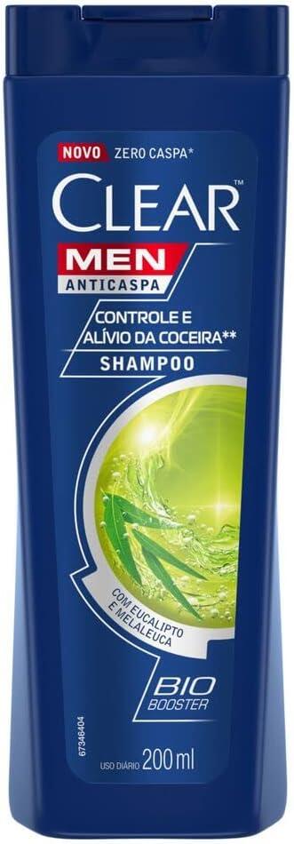 Clear Men Anticaspa Shampoo Controle e Alívio da Coceira, 200 ml