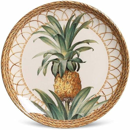 Conjunto C/ 6 Pratos De Sobremesa Coup Pineapple Natural Ø 20,5 cm