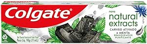 Creme Dental Colgate Natural Extracts Carvão Ativado e menta 90g