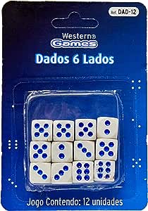 Dados 6 Lados 12 Peças, Western, Multicor, Pacote de 1