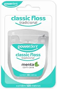 Fio Dental Classic Floss Tradicional 125 M, Menta, Power Dent, Power Dent