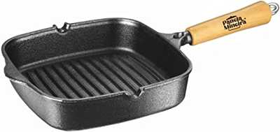 Frigideira Cook Grill Quadrada 235 mm x 235 mm - Cabo de Madeira