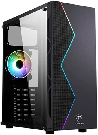 Gabinete Gamer T-Dagger TGC-P03B Preto RGB com Janela Lateral em Acrílico