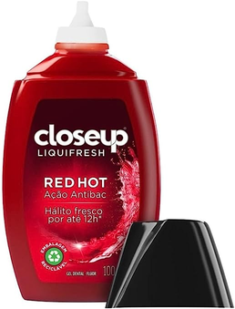 Gel Dental com Flúor Red Hot Ação Antibac Closeup Liquifresh Frasco 100g, Close Up, Branco