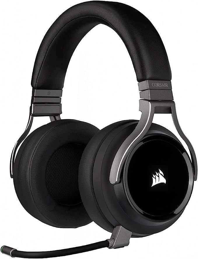 Headset Gamer Premium Corsair Virtuoso RGB Wirelesss com Som 7.1 Surround de Alta Fidelidade - Preto CA-9011185-NA