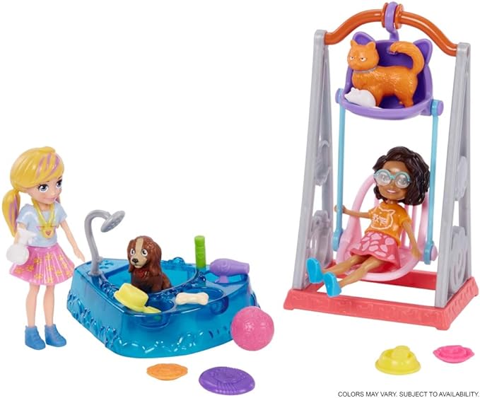 Hora de Brincar 2 Amigas, Polly Pocket, Mattel