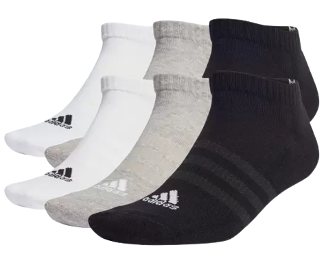 Kit Meia Adidas Cano Baixo c/ 6 Pares