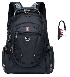 Mochila Executiva Swissport Notebook Trabalho Cadeado Embutido Moderna Reforçada Cabo De Aço