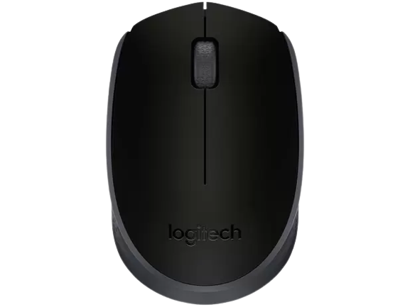 Mouse sem Fio Logitech Óptico 1000DPI 3 Botões - M170 Preto