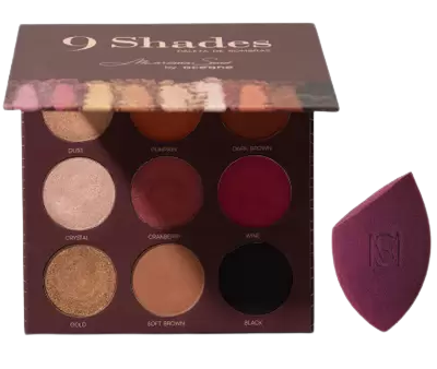 Kit Paleta de Sombras 9 Shades + Esponja de Maquiagem Mariana Saad By Océane (2 Produtos)