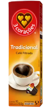 Cápsula Cappuccino TRES 3 Corações - 10 Cápsulas