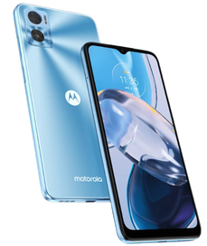Smartphone Motorola Moto E22 Azul 128GB, 4GB RAM, Tela de 6.5