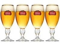 Jogo de Taças para Cerveja de Vidro 250ml - 4 Peças Ambev Stella Artois