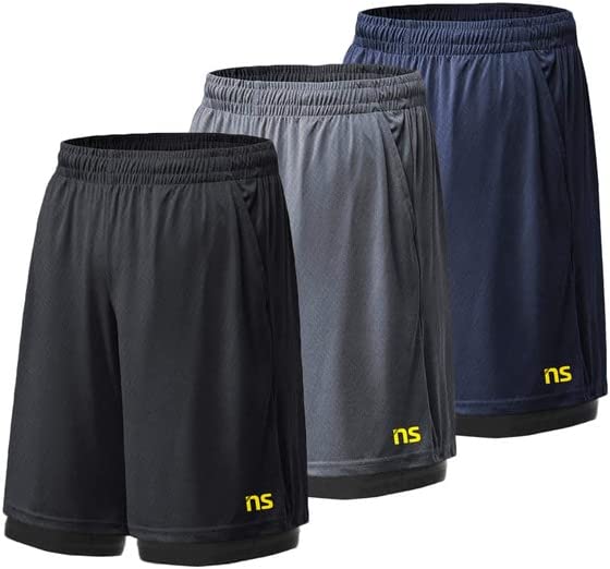 Kit 3 Bermudas Novastreet Shorts Dry Fit Treino - Premium