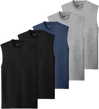 Kit 5 Camisetas Regatas Masculina Básicas Algodão Premium