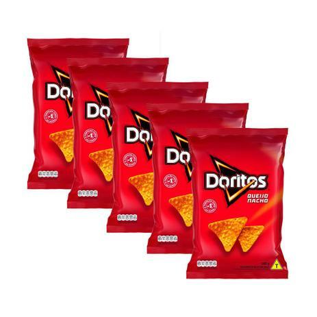 Kit 5 Doritos Elma Chips Sabor Queijo Nacho 140g