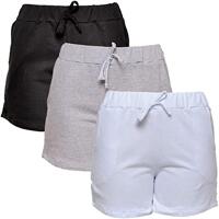 Kit com 3 Shorts de Moletom Style Feminino