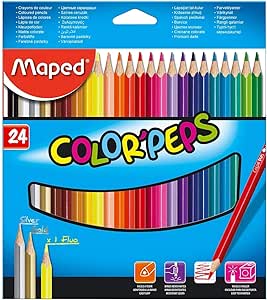 Lápis de Cor 4mm, Maped, Color Peps, 835524, 24 Cores