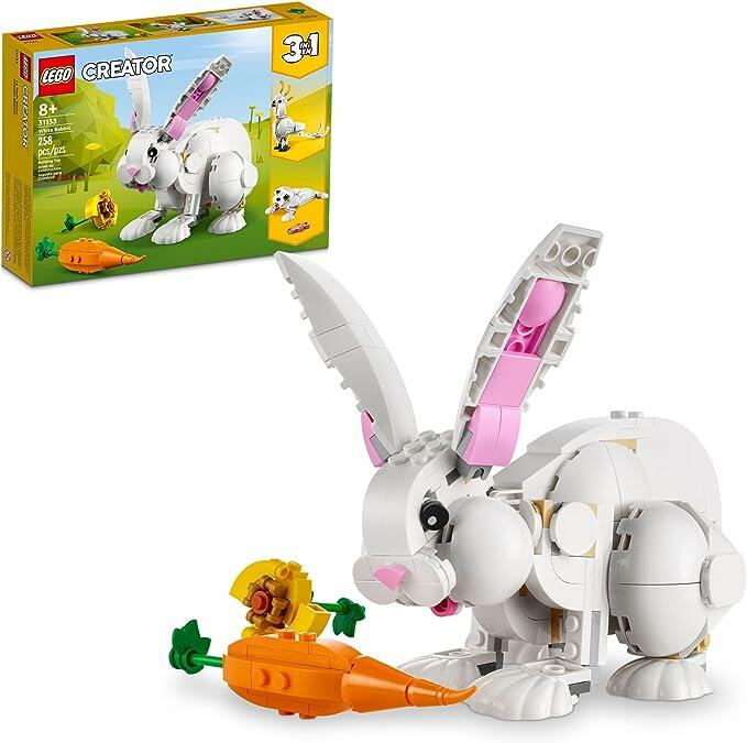 LEGO Creator 3em1 Coelho Branco 31133; Conjunto de Construção (258 Peças)