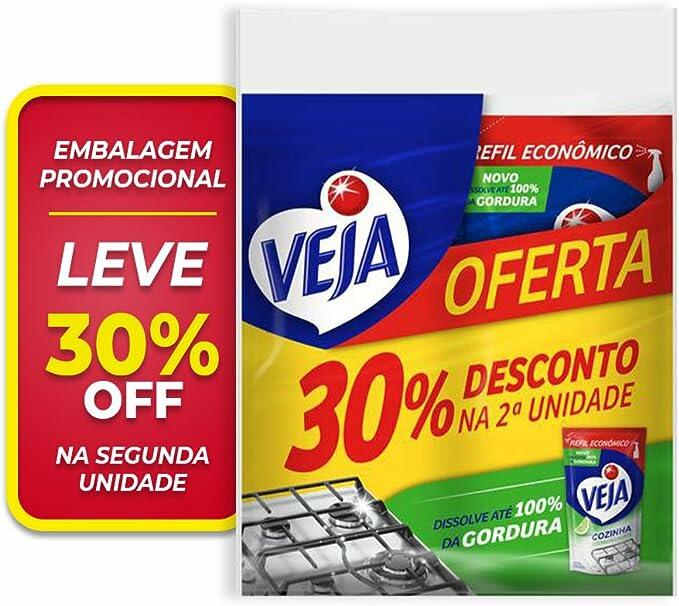 Limpador Desengordurante Gold Cozinha Refil 400 ml Embalagem Econômica com 2 Unidades, Veja