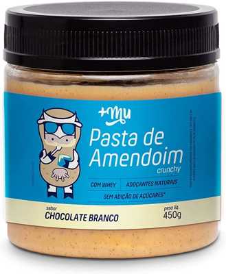 Mais Mu - Creme de Amendoim Crunchy - 450g - Chocolate branco