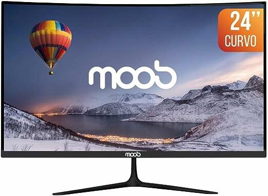 Moob Monitor LED Tela De 24'' Curvo Widescreen HDMI Full HD Preto