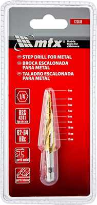 MTX Broca Escalonada 4-5-6-7-8-9-10-11-12 Mm Hss Professional