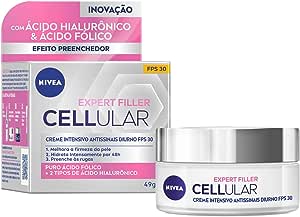 NIVEA Creme Facial Antissinais Cellular Filler Dia FPS 30 49g - Combate sinais de cansaço, reduz rugas e linhas de expressão promovendo firmeza e elasticidade na pele