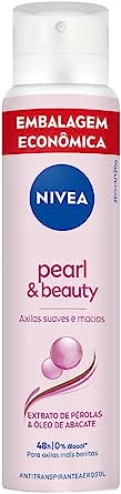 NIVEA Desodorante Antitranspirante Aerossol Pearl & Beauty 200ml - Proteção eficaz de 48 horas contra suor e mau odor, com Extrato de Pérolas, promove axilas bonitas e uniformes