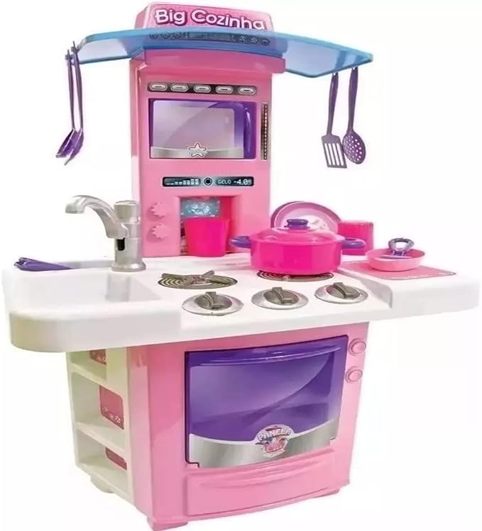 Nova Big Cozinha Infantil Completa Rosa, Big Star