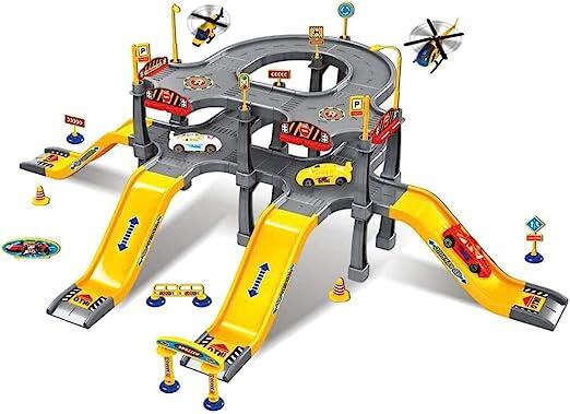 Pista de Carrinhos Helicóptero Double Park Speedster 77 Peças - Polibrinq, PK002