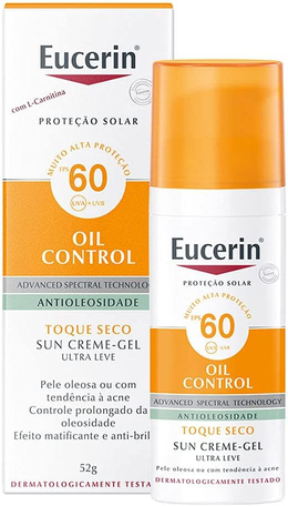 Protetor Solar Facial Eucerin - Sun Gel-Creme Oil Control FPS 60 50g