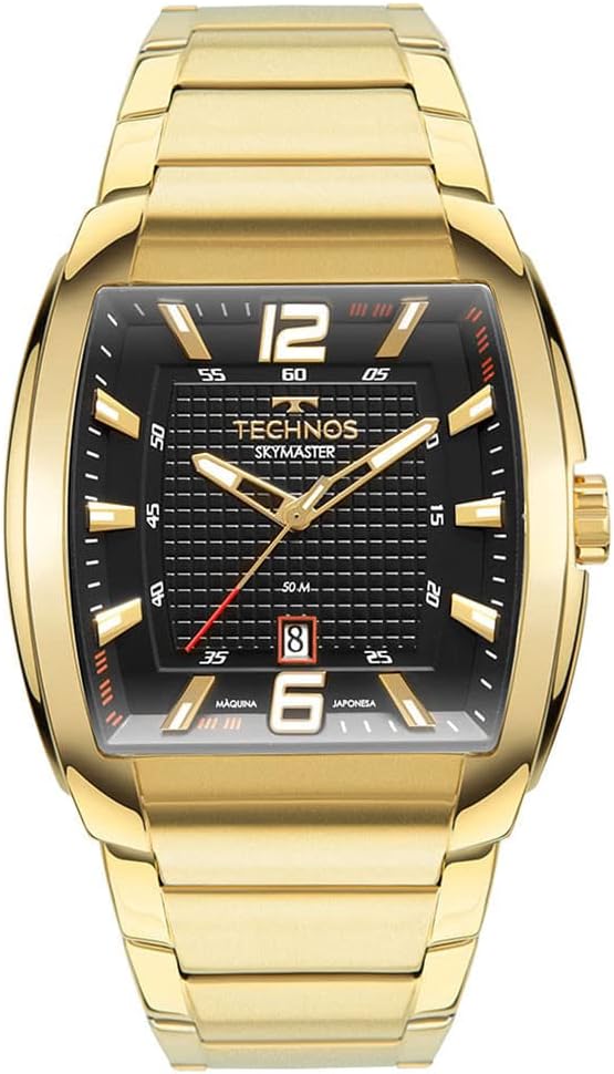 Relógio Technos Skymaster Masculino Dourado Original NF