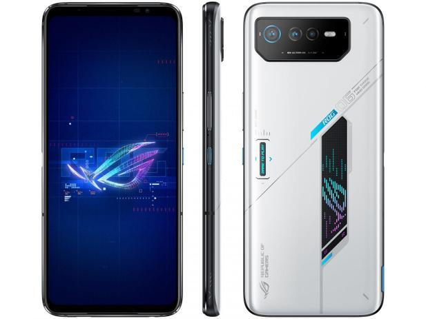 Smartphone Asus Rog Phone 6 256GB Branco 5G Snapdragon SM8475 8GB RAM 6,78