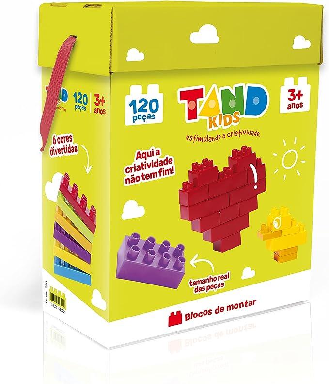 Tand Kids - Baú 120 peças - Blocos de Montar - Toyster Brinquedos