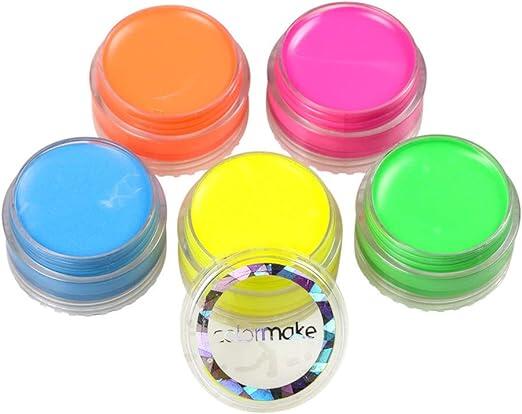 Tinta Cremosa Fluorescente Kit 5 Cores, Colormake