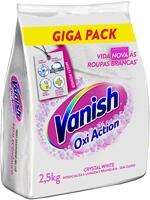 Tira Manchas em Pó Vanish Crystal White Oxi Action 2,5kg para roupas brancas