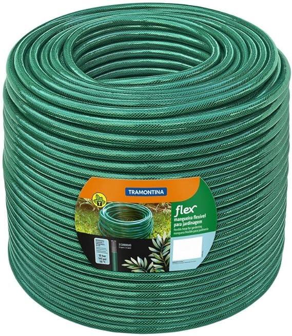 Tramontina Mangueira Flex em PVC 3 Camadas, 100 m, Verde, 79170510