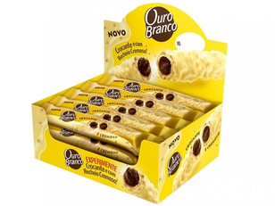 Wafer Recheado Chocolate Branco Stick Lacta 25g - 15 Unidades