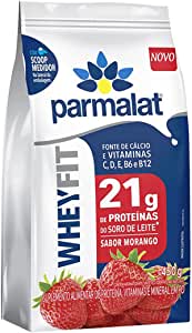 Whey Protein em Pó Morango Whey Fit Parmalat 450G